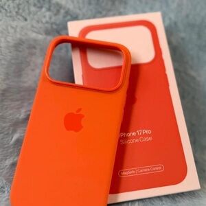 Apple iPhone 17 Pro Orange Silicone Case